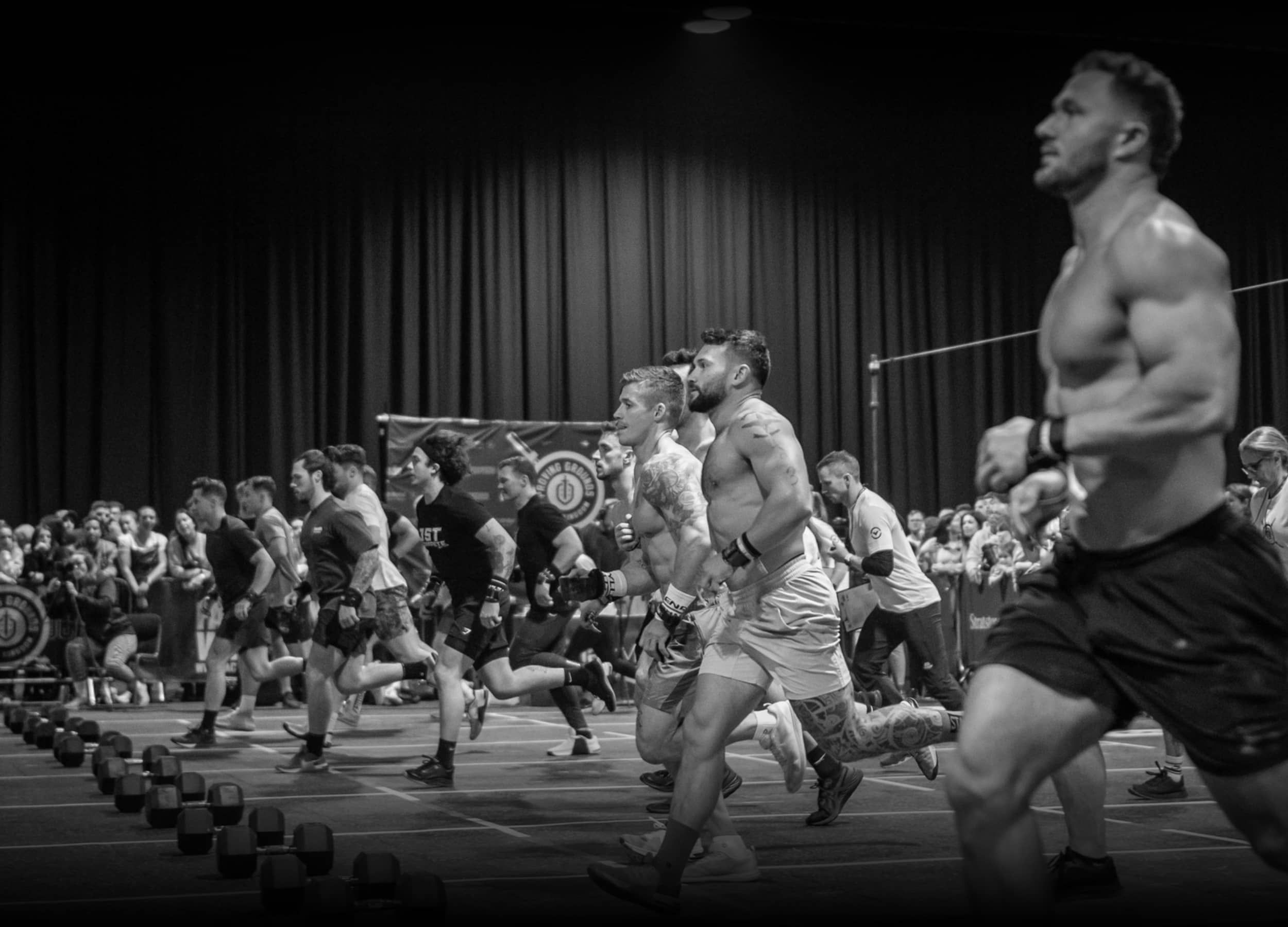 men running in the gym